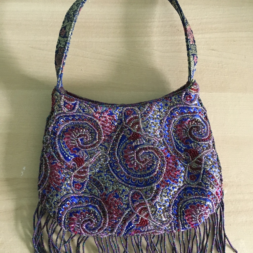Valerie Stevens Beaded/Fringed Evening Bag